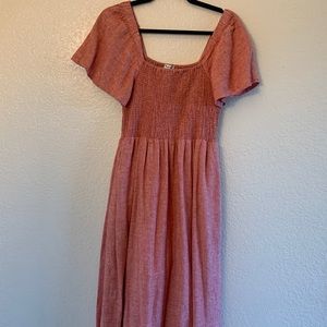 Madewell linen pink dress
